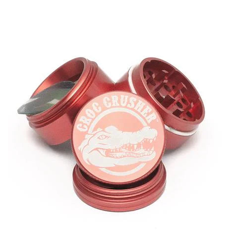 Durable Croc Crusher grinder with built in pollen screen and pollen collection chamber