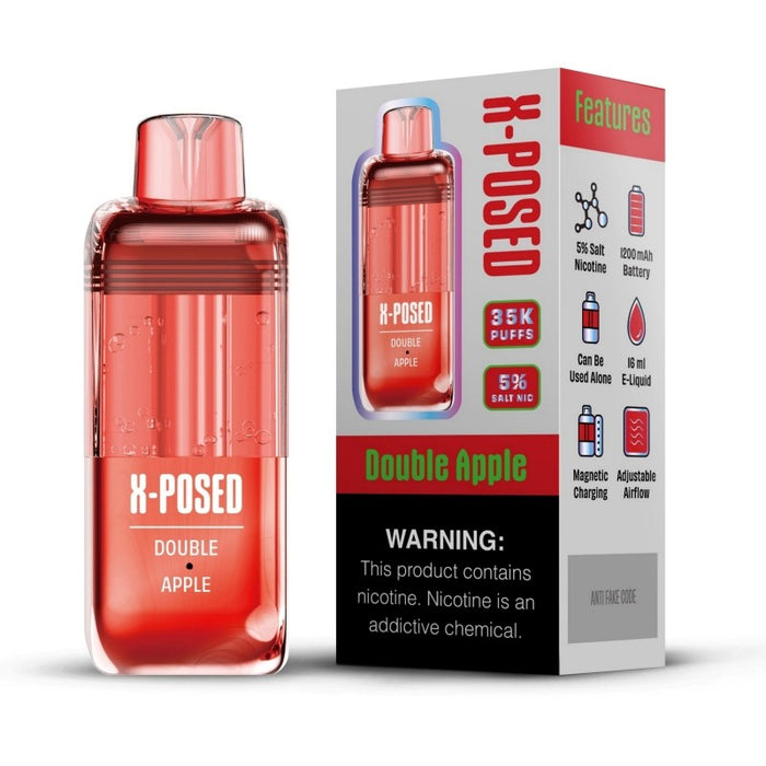 X-Posed Disposable Pod with adjustable airflow for customizable vaping experience.