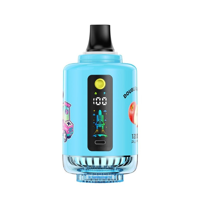 Rechargeable ATVS 120K e-hookah head pre-filled with 50ml premium vape juice.