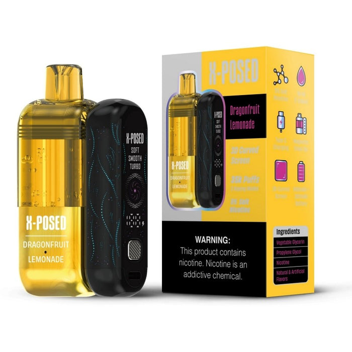 X-Posed 35K disposable vape with 5% nicotine strength for smooth throat hits.