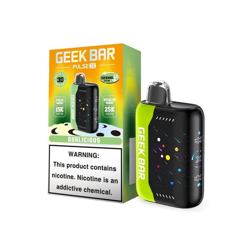 Geek Bar Pulse X 25K rechargeable disposable vape featuring dual mesh coil and up to 25,000 puffs at MistVapor
