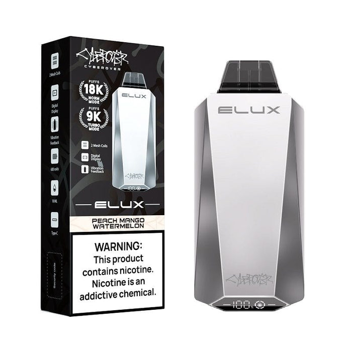 18,000 puffs ELUX Cyberover 18000 disposable vape.