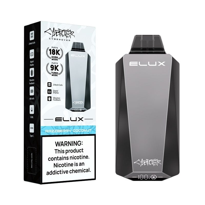 Dual mesh coils in ELUX Cyberover 18K for rich flavor.
