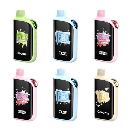 Fasta Burrst V2 37K Disposable Vape with dual tanks and four coils for long-lasting flavor and dense vapor.