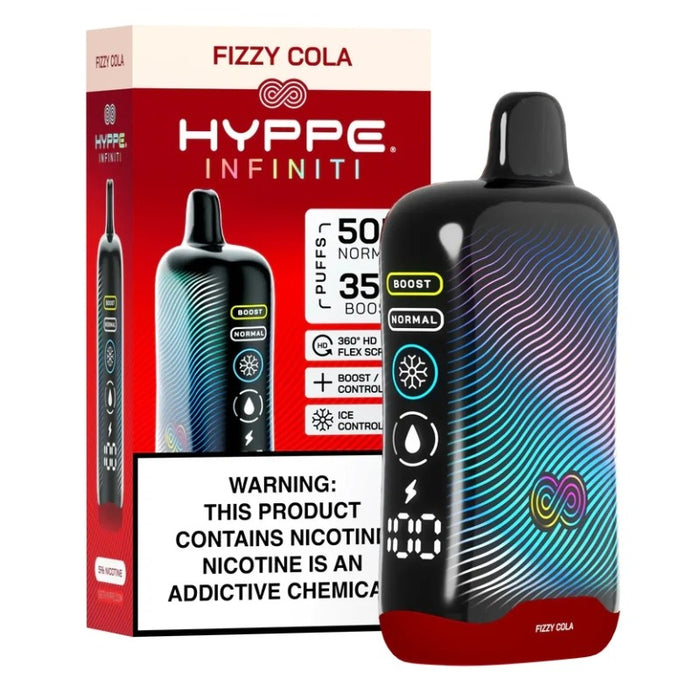 Hyppe Infiniti 50K vape pen with high-capacity puff count for extended vaping sessions.