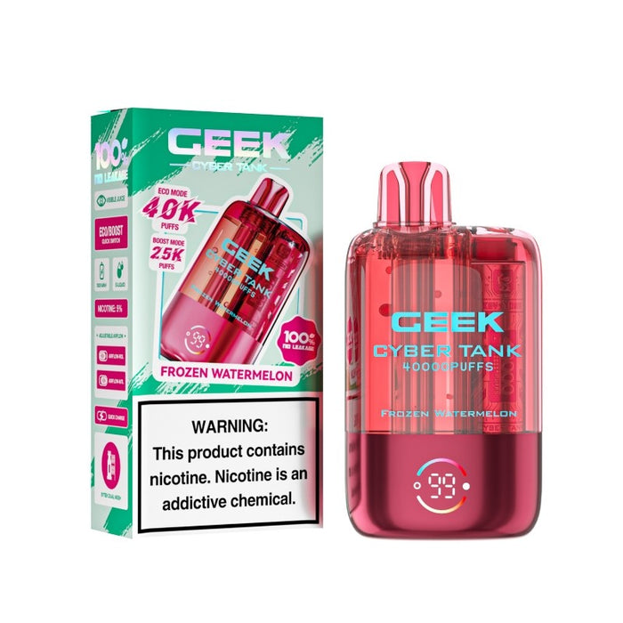 Ceek Cyber Visible Tank 40K e-cigarette with hidden display for battery life and mode