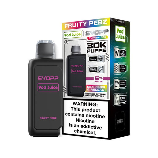 OXBAR X Pod Juice SVOPP 30K disposable pod with 1.0-ohm dual mesh coils for smooth, flavorful vapor.