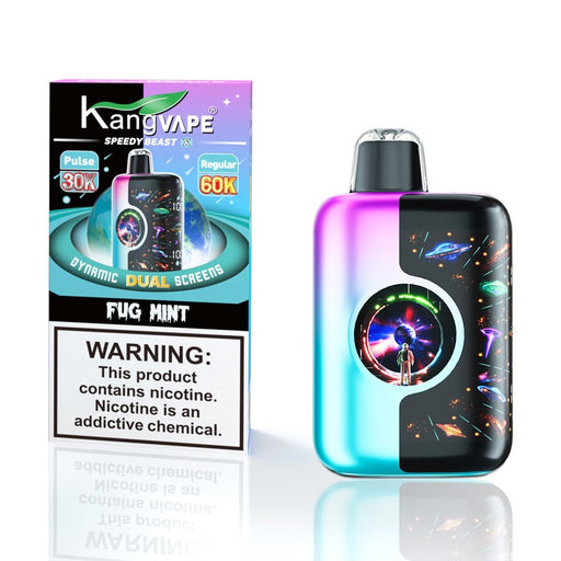 Enjoy the Kangvape Speedy Beast X 60K disposable vape with adjustable airflow and 60,000 puffs.