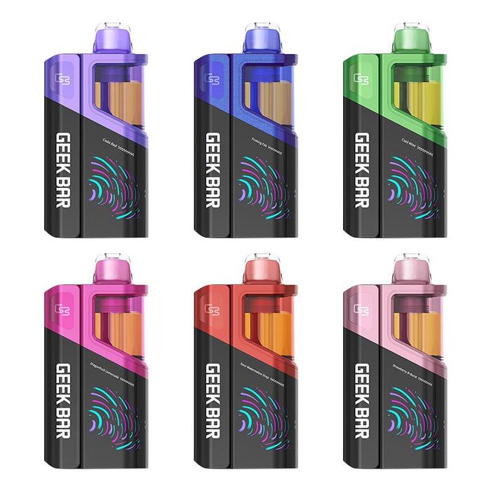 Geek Bar Clio Platinum 50K Disposable Vape Kit with transparent pod and 3 vaping modes at MistVapor online vape shop.