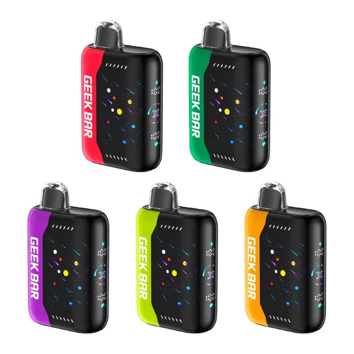 Geek Bar Pulse X 25K Thermal Edition disposable vape with color-changing shell and 3D LED screen available at MistVapor online vape shop
