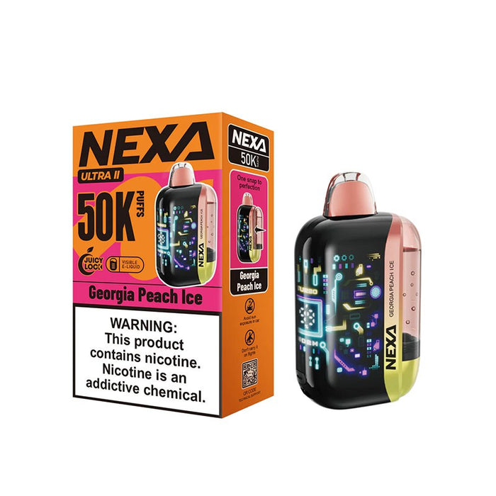 NEXA Ultra 2 Vape with juicy lock technology to prevent leaks and preserve e-liquid freshness.