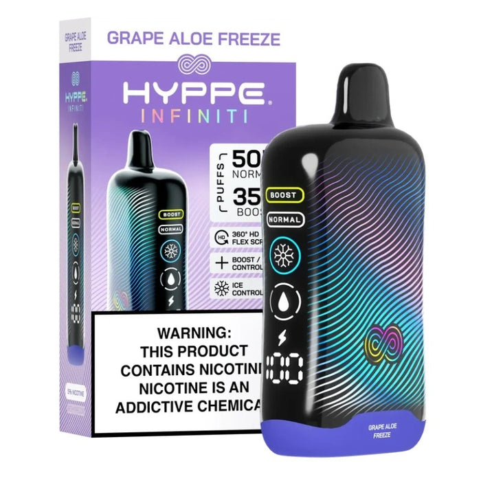 Hyppe Infiniti 50K disposable vape available in a variety of delicious flavors.