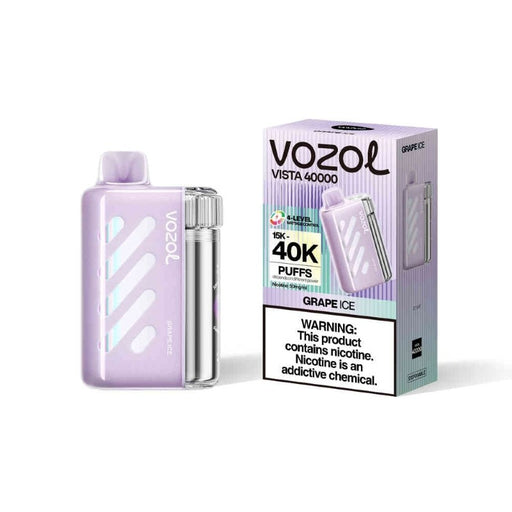 VOZOL Vista 40K disposable vape with four output modes: Soft, Norm, Surge, and Turbo.
