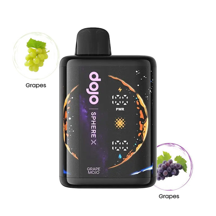 Large e-liquid capacity of the Dojo Sphere X 40K vape for extended use.