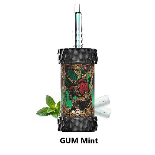 Dual-function Olit Hookalit Mega 200K disposable hookah compatible with traditional desktop hookah devices.