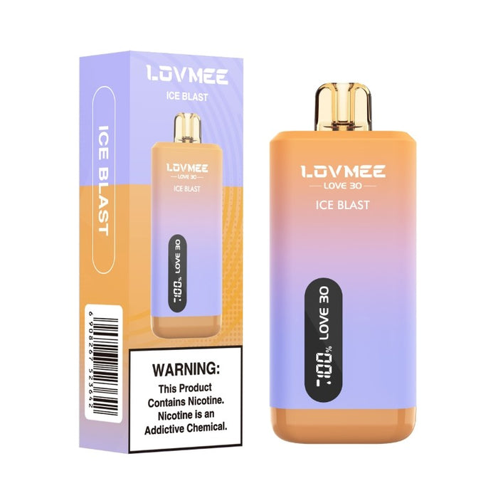 Compact and portable LOVMEE Love 30K disposable vape for on-the-go vaping.