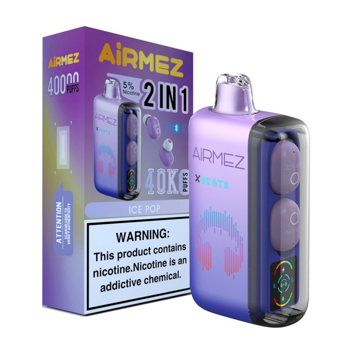 AiRMEZ Xbeats 40K Disposable Vape with USB Type-C charging for quick recharging