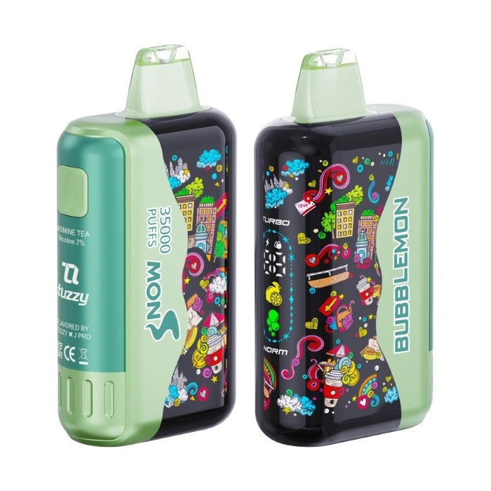 Bubblemon Graffiti Tuzzy 35K disposable vape featuring three flavors in one device