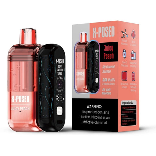 X-Posed 35K disposable vape with 900mAh rechargeable battery for long-lasting vaping
