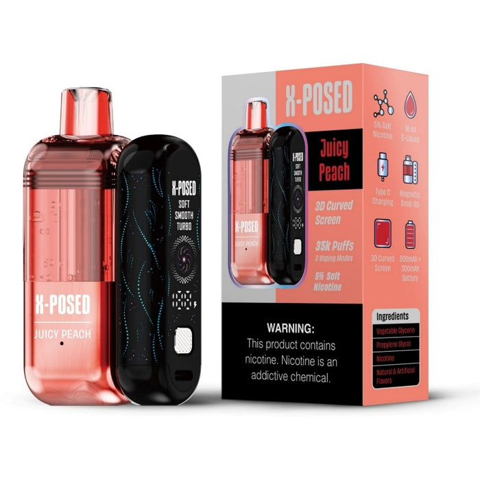 X-Posed 35K disposable vape with 900mAh rechargeable battery for long-lasting vaping