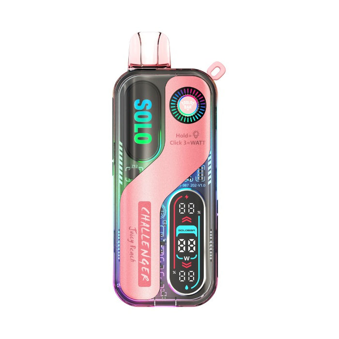 Peach Berry Ice SoloBar Solo 30K Disposable Vape for fruity and icy vaping enjoyment.