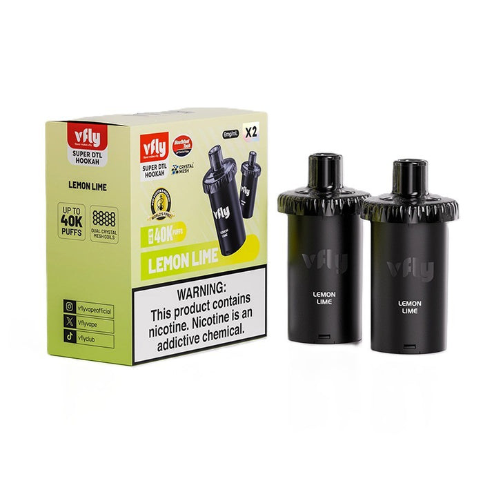 Two Apple flavor VFLY Super DTL 40K Replacement Pod with bold fruity taste.