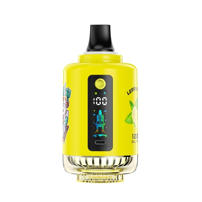 Long-lasting ATVS 120K disposable hookah compatible with desktop hookah devices.