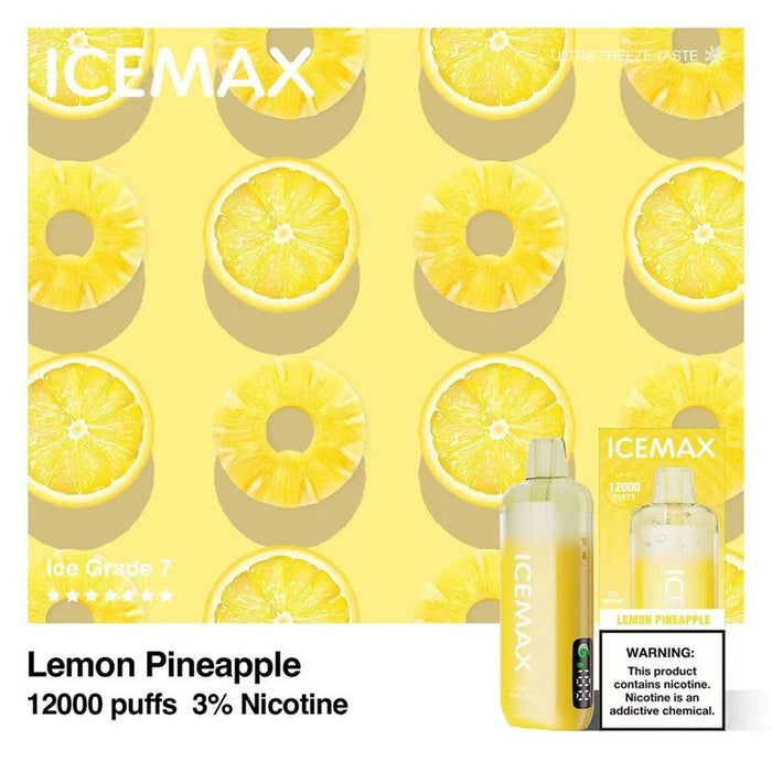 Miami Mint Icemax 12K disposable vape with rich minty flavor and long-lasting battery.