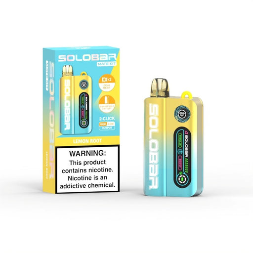 Solobar Mate 35K disposable vape delivering approximately 35,000 puffs with pre-filled 24ml e-juice tank for long-lasting use