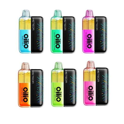 Lookah Oilio Meteor 35K disposable vape with 35000 puffs and dual battery design