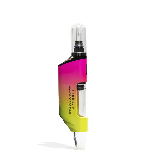 Seahorse Pro Plus dab pen connected to water pipe using adapter hose for cool, smooth hits