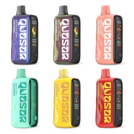 Lost Mary Quasar OS25000 Disposable Vape with galaxy-themed design and 25,000 puffs at MistVapor.