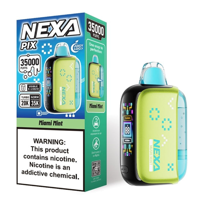 NEXA PIX disposable vape in Blue Razz Ice flavor offering long-lasting vaping pleasure