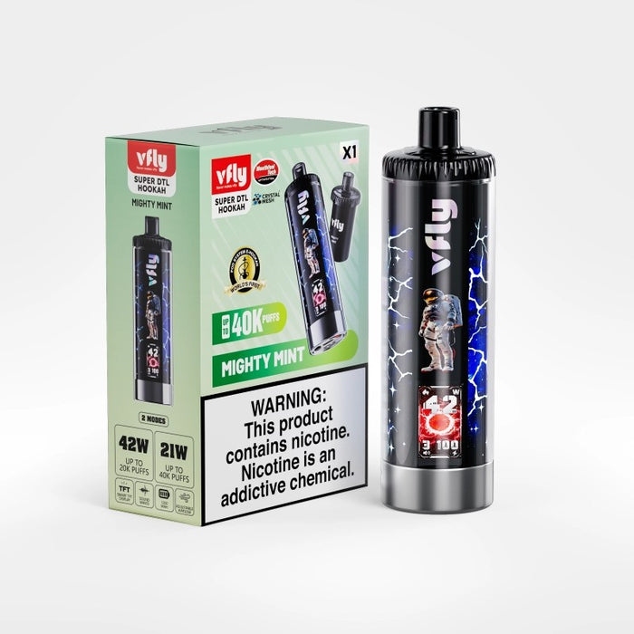 VFLY Super DTL 40K dual mesh coil vape for powerful vapor clouds and rich flavor profiles