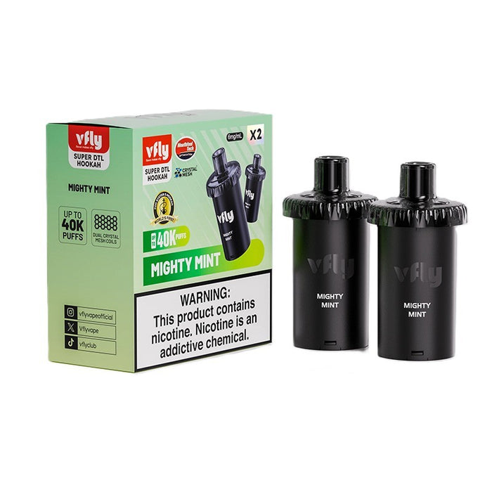 Peach Ice flavor VFLY Super DTL 40K Pod with sweet and icy fruit blend.