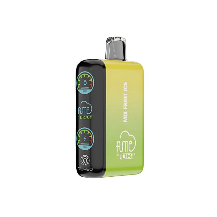 Fume Prime Zero 20K vape showing side digital display for battery life and e-juice level, available at MistVapor.