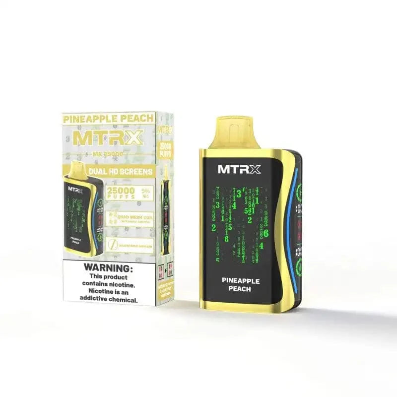 MTRX MX 25000 battery and e-liquid percentage display