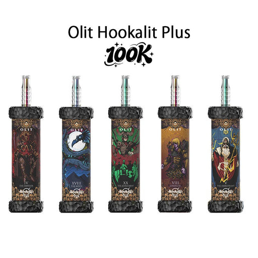 Olit Hookalit Plus 100K disposable vape with ARGB lighting and digital battery display
