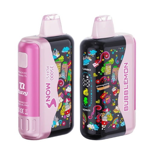 Bubblemon Graffiti Tuzzy 35K disposable vape prefilled with 24ml e liquid capacity