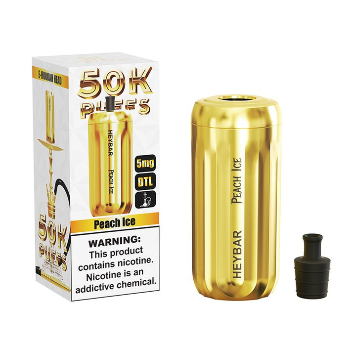 Watermelon Ice Heybar E-Hookah 50K Disposable Vape for sweet and icy fruit flavor vaping.