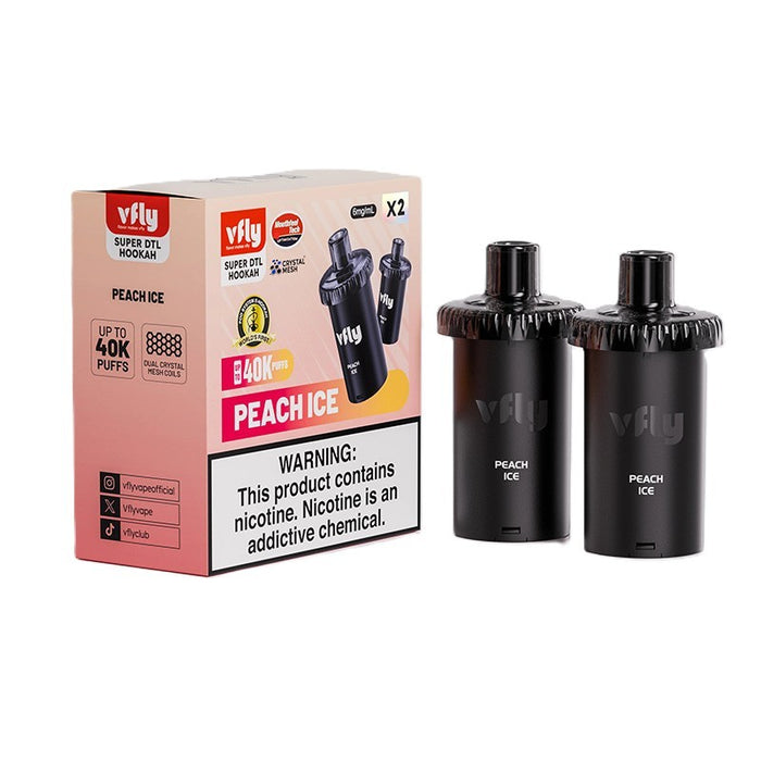 Long-lasting VFLY Super DTL 40K Replacement Pods delivering up to 40000 puffs per pod.