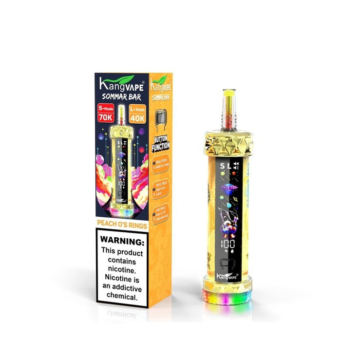 Draw-activated Kangvape Sommar Bar vape with power button and dual modes