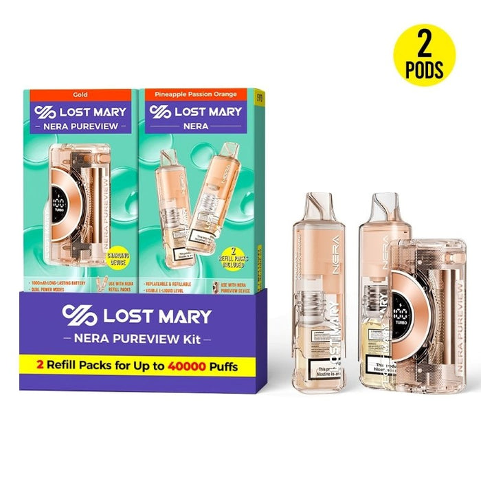MistVapor online vape shop offers the Lost Mary Nera Pureview 40K with Normal and Turbo vaping modes