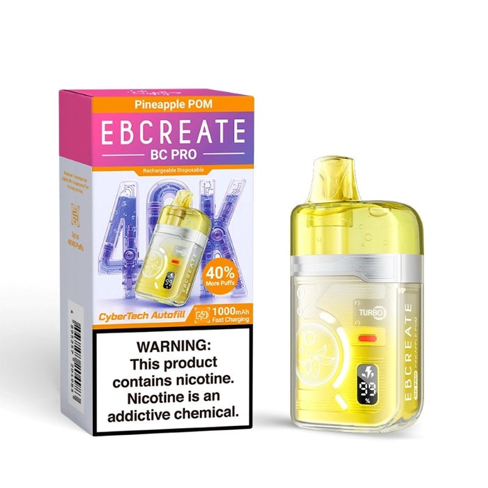 Buy EBCREATE BC Pro 40K rechargeable disposable vape with Turbo Mode at MistVapor.