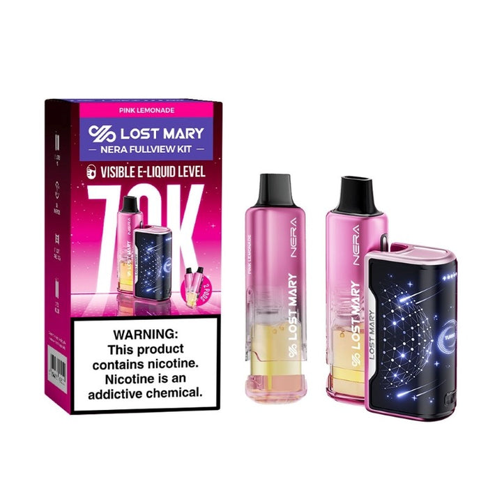 Turbo mode on Lost Mary Nera Fullview 70K disposable vape for customizable high-power vaping experience