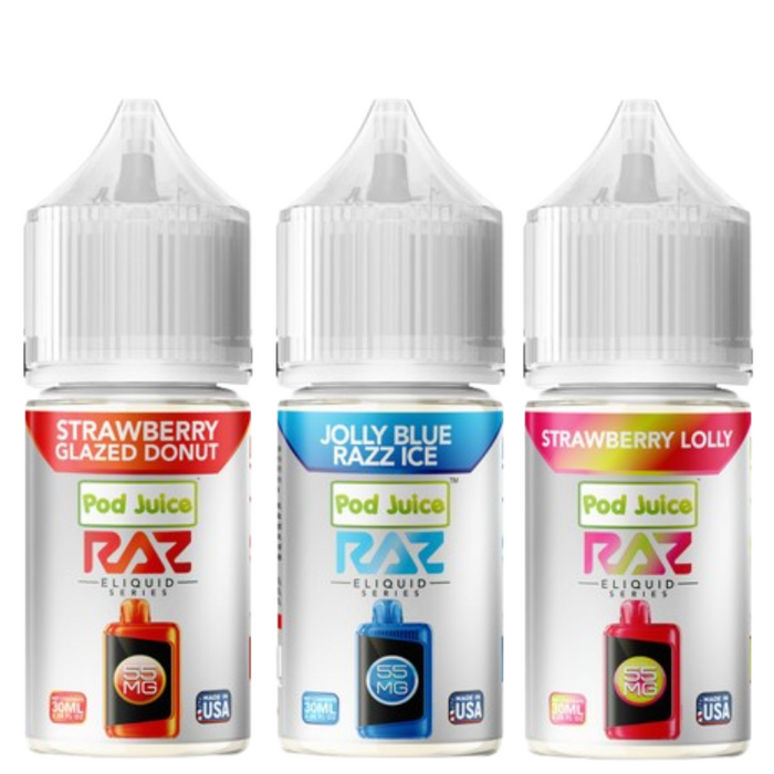 Pod Juice RAZ Disposable Collab Nic Salt E-juice 30ml