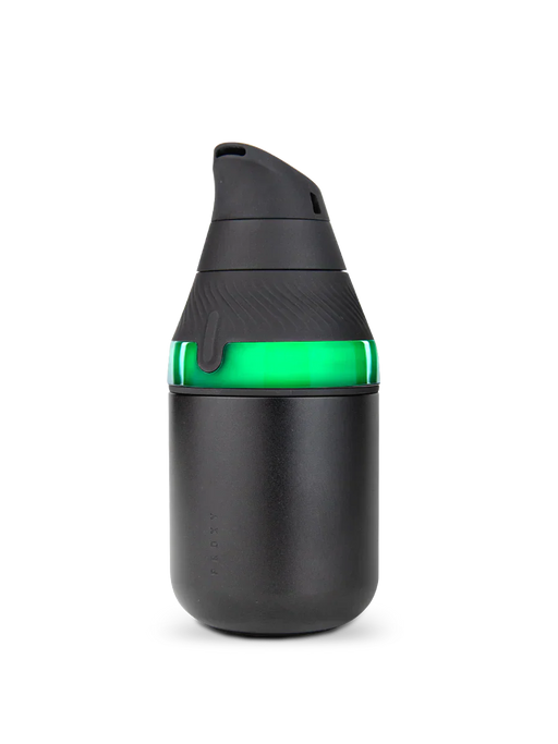 Close-up of Puffco Proxy Core showing ceramic terp pearls, joystick carb cap, and compact, travel-friendly concentrate vaporizer design.
