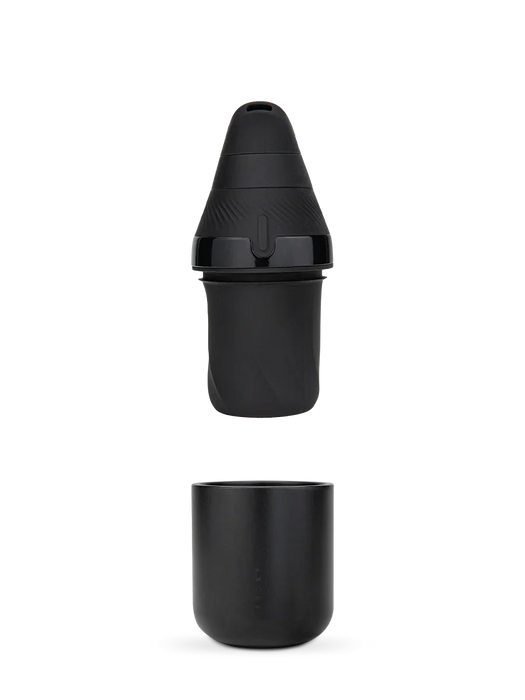 Side view of Puffco Proxy Core showing glass-free design, 25-second heat-up time, and auto-sleep function for convenient concentrate use.