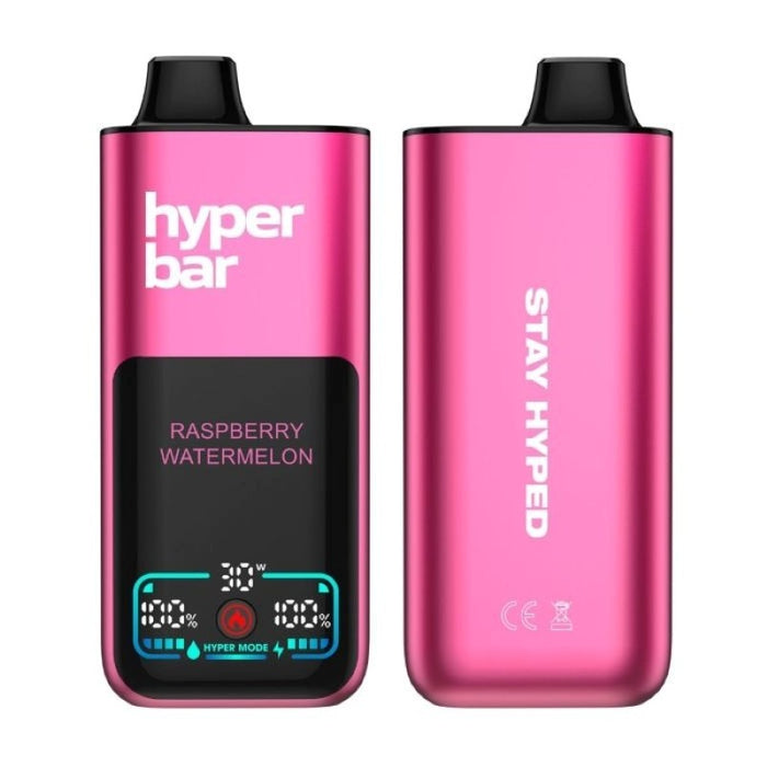 Rechargeable 1200mAh Hyper Bar BE 70K vape with adjustable wattage and airflow