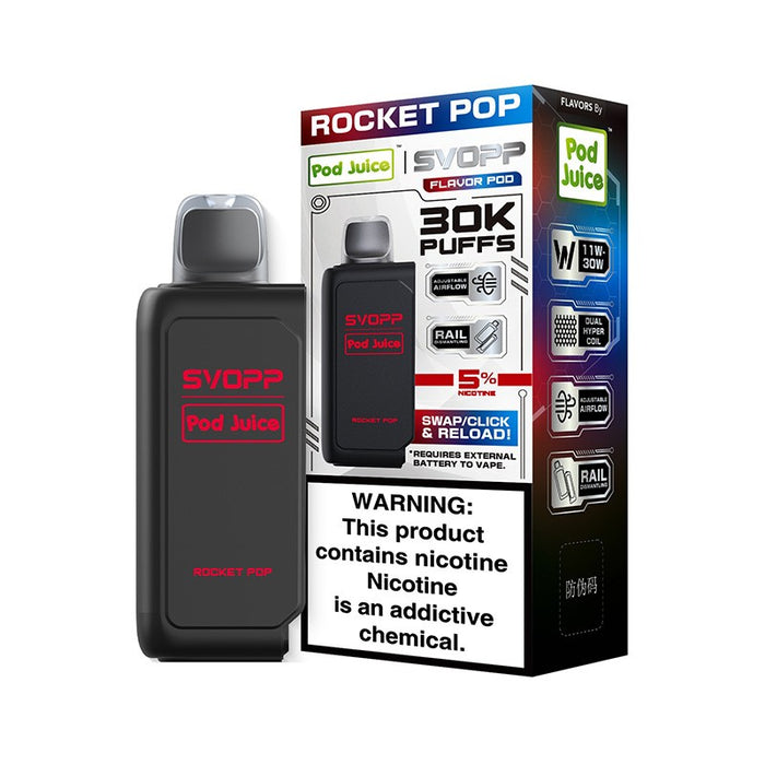 OXBAR X Pod Juice SVOPP vape with draw-activated operation and adjustable airflow at MistVapor.